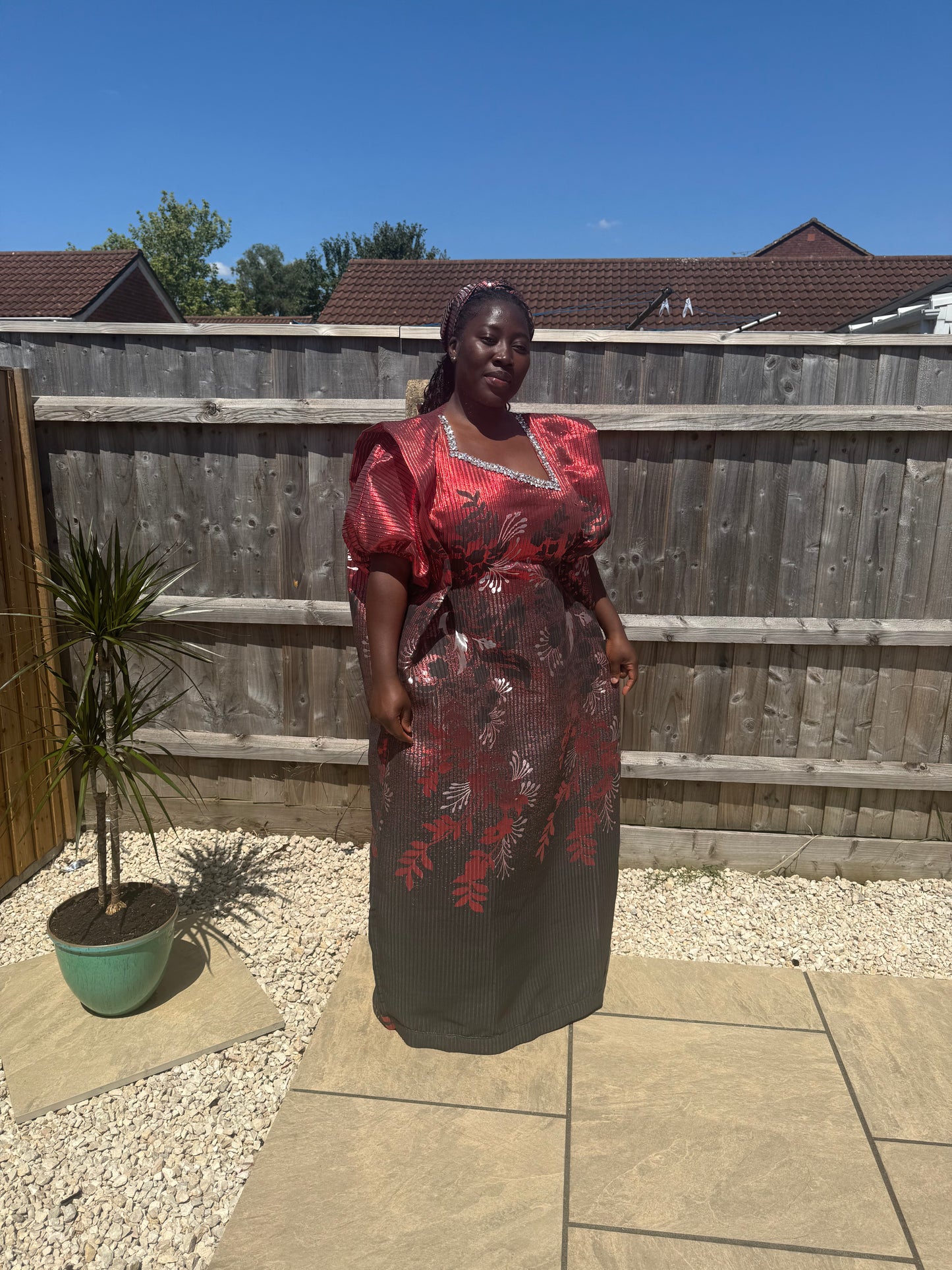 Zuri Grace – Traditional African Elegance in Red & Black