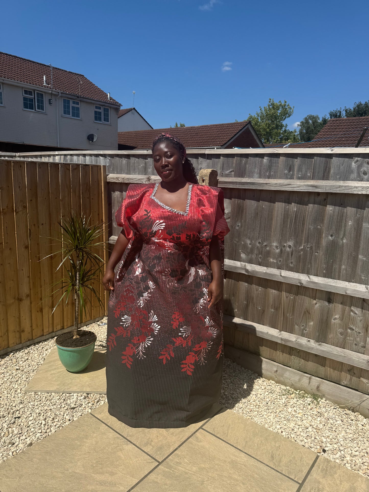 Zuri Grace – Traditional African Elegance in Red & Black