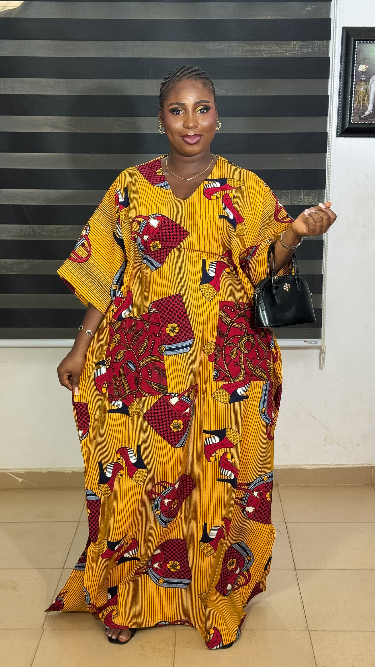Vintage YELLOW ANKARA DRESS