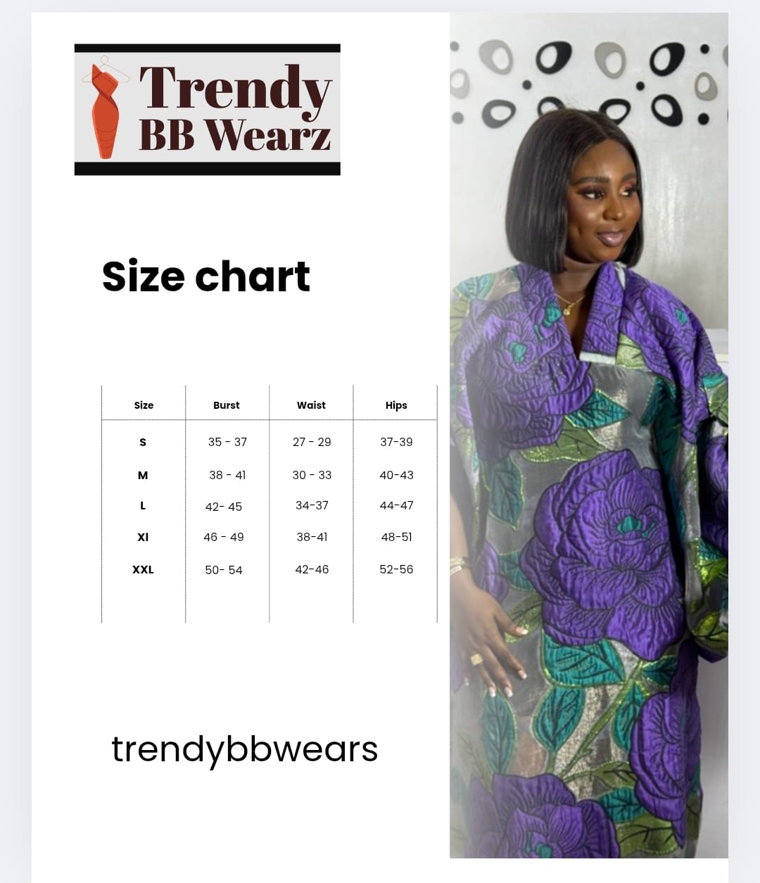 Purple Floral African Kaftan Dress – Elegant Boubou Maxi Gown for Women & Headwrap
