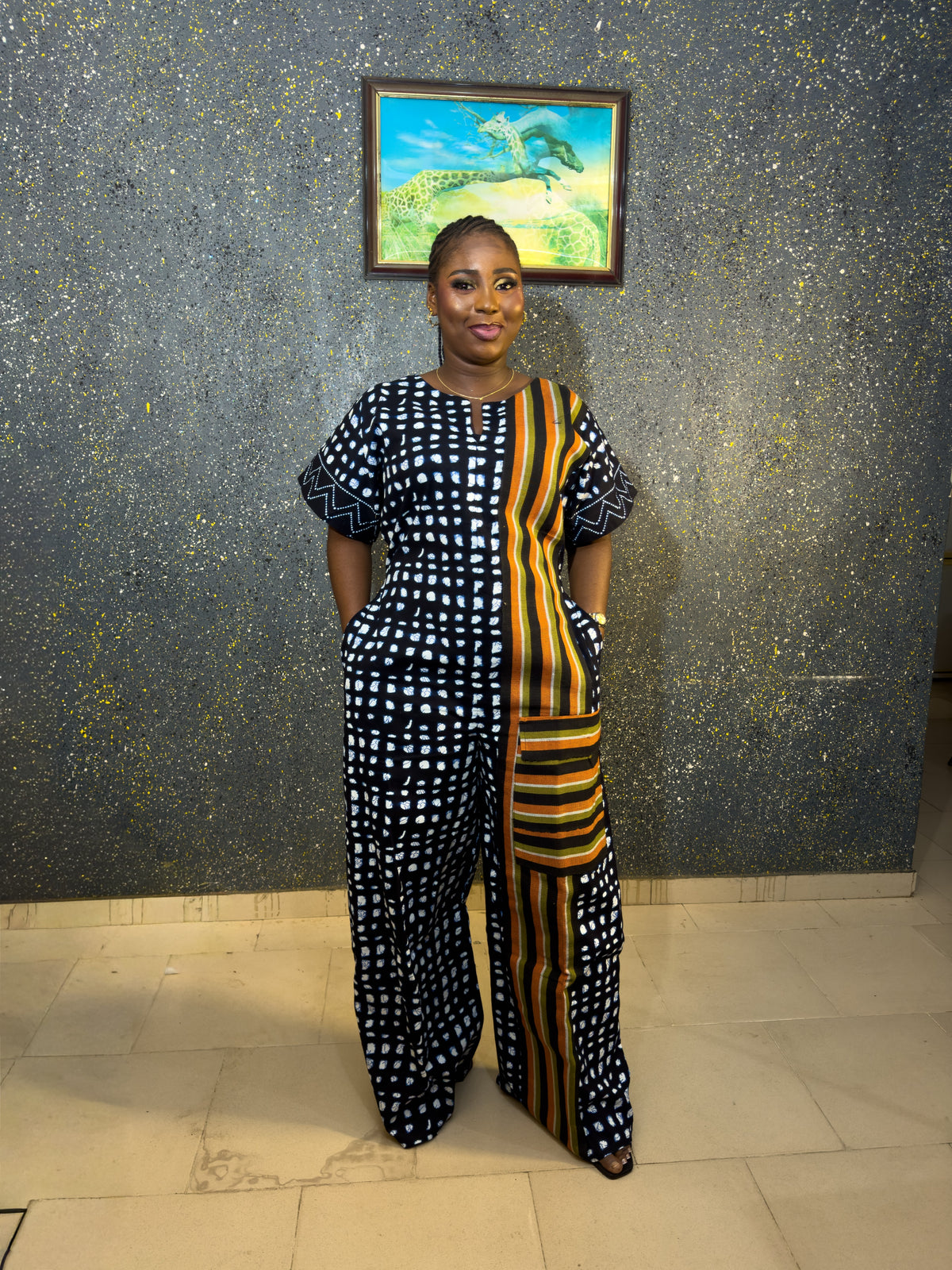 LUXURY JUMPSUIT SET WITH  ASO  OKE