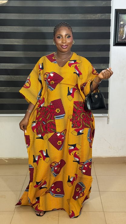 Vintage YELLOW ANKARA DRESS