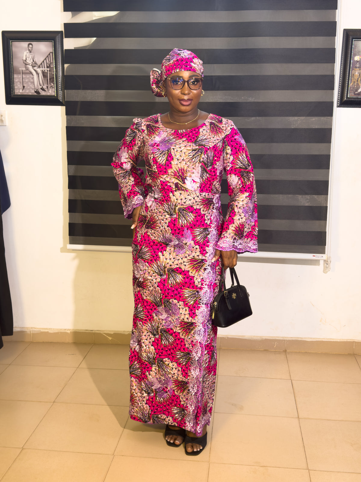 LUXURY AFRICAN EMBELLISH WITH LACE EMBRODIAY AND FULL STONE   DRESS