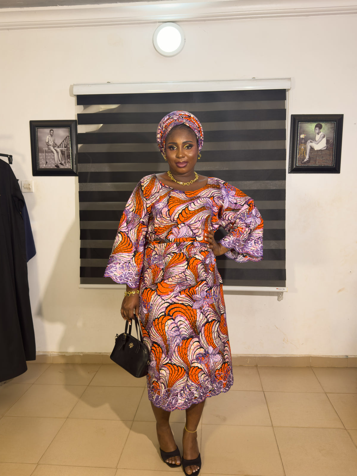 LUXURY AFRICAN EMBELLISH WITH LACE EMBRODIAY AND FULL STONE  WRAPPER AND BUBA (Copy)