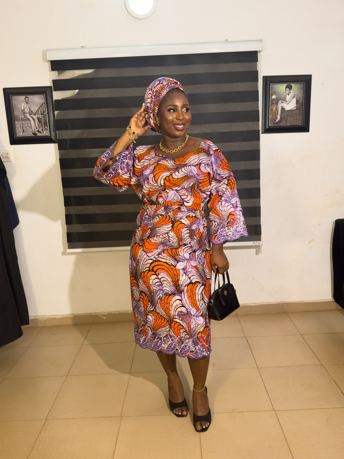 LUXURY AFRICAN EMBELLISH WITH LACE EMBRODIAY AND FULL STONE  WRAPPER AND BUBA (Copy)