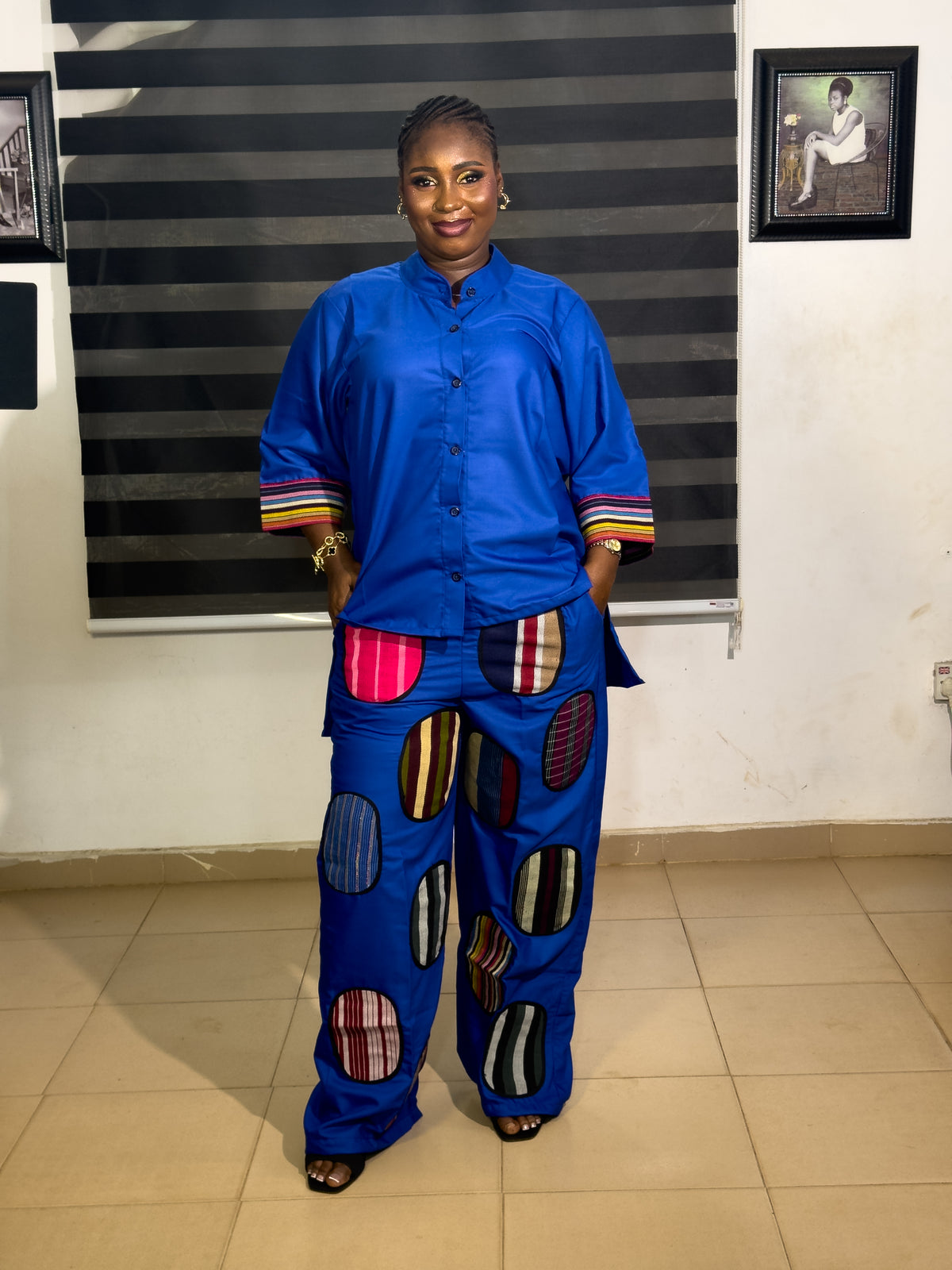 LUXURY AFRICAN LINNING SET WITH ASO OKE PATCHES