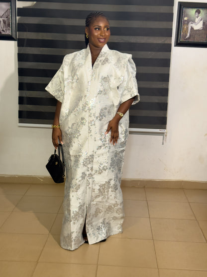 Luxe Luxury African WHITE AND SILVER