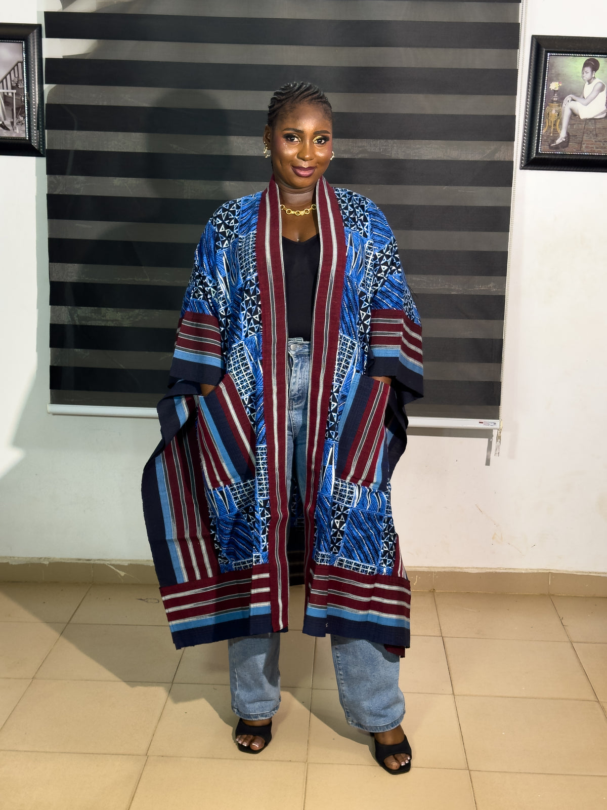 LUXURY AFRICAN ANKARA JACKET WITH ASO OKE
