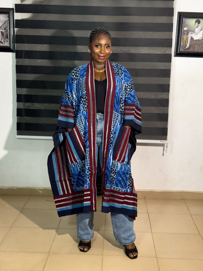 LUXURY AFRICAN ANKARA JACKET WITH ASO OKE