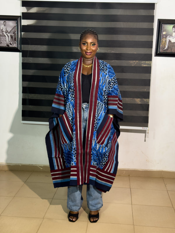 LUXURY AFRICAN ANKARA JACKET WITH ASO OKE