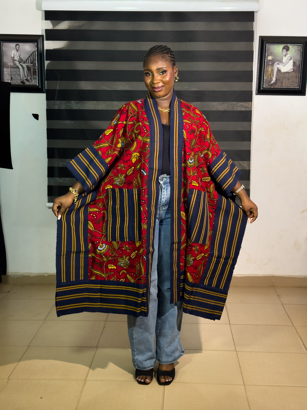 LUXURY AFRICAN ANKARA JACKET WITH ASO OKE