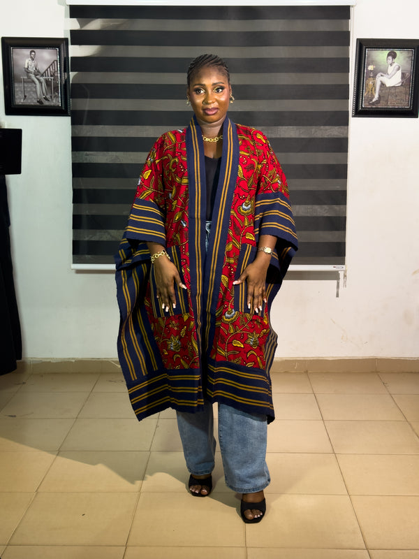 LUXURY AFRICAN ANKARA JACKET WITH ASO OKE