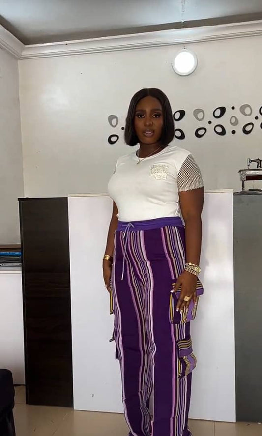 Aso-Oke Cargo Pant Trouser