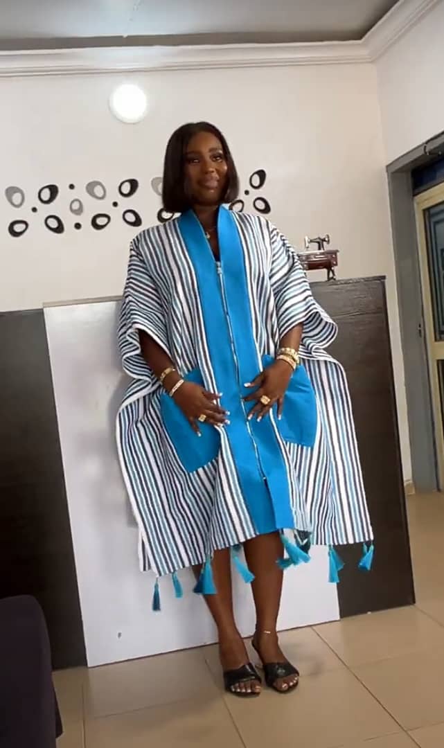 Luxury Aso Oke Bubu 2-Piece Set In Blue
