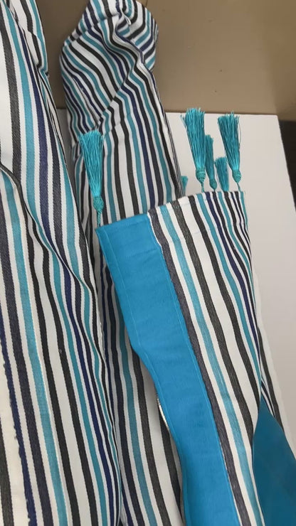 Luxury Aso Oke Bubu 2-Piece Set In Blue