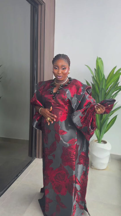 Azari Signature Luxury African floral liquid organza