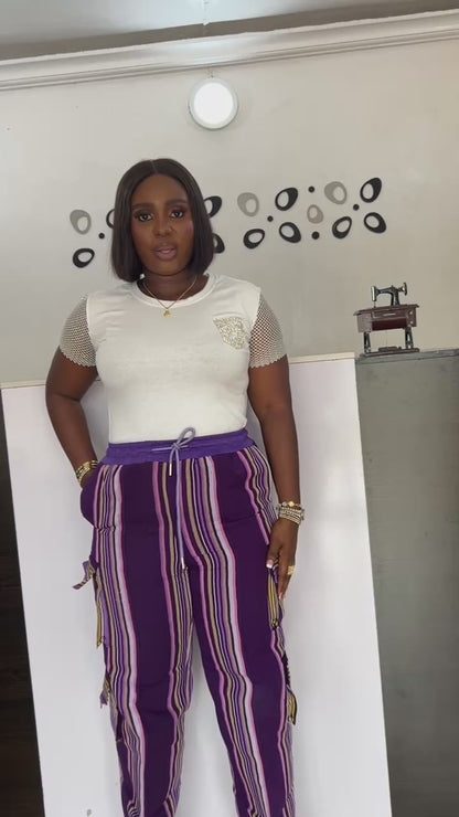 Aso-Oke Cargo Pant Trouser